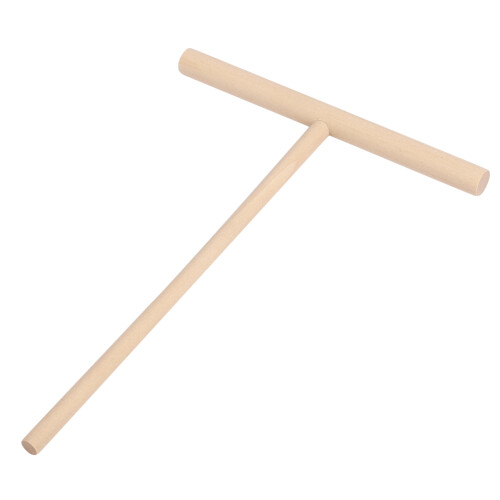 Practial T Shape Crepe Maker Pancake Batter Wooden Spreader Stick Home Kitchen Tool Kit DIY Use 1
