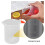 Kitchen Lab Graduated Beaker Clear Plastic Measuring Cup Thicken with Cap Measuring Jug 200mL 2pcs 4