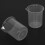 Kitchen Lab Graduated Beaker Clear Plastic Measuring Cup Thicken with Cap Measuring Jug 200mL 2pcs 7