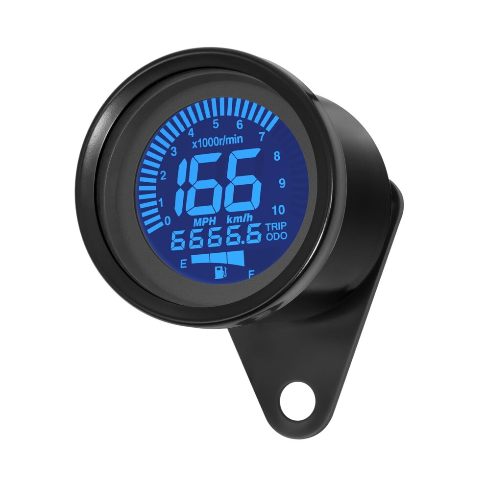 Motorcycle Digital Speedometer With Tachometer Fuel Gauge Retro Odometer Dc12v For Scooter Atv 9169991201764