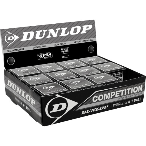 Dunlop Dunlop Competition Squash Balls (Pack of 12) 1