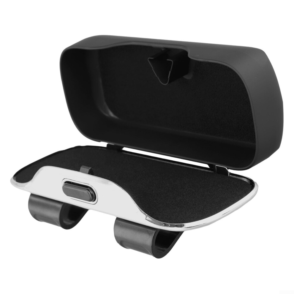 Compact Car Sun Visor Sunglasses Holder Spacesaving Design Eyewear Case Quick Access (Black) Black 9771547181187
