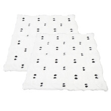 2er Pack weiße Ghost-Kopfkissenbezüge, 17,7 x 17,7 Zoll, weiches Polyester