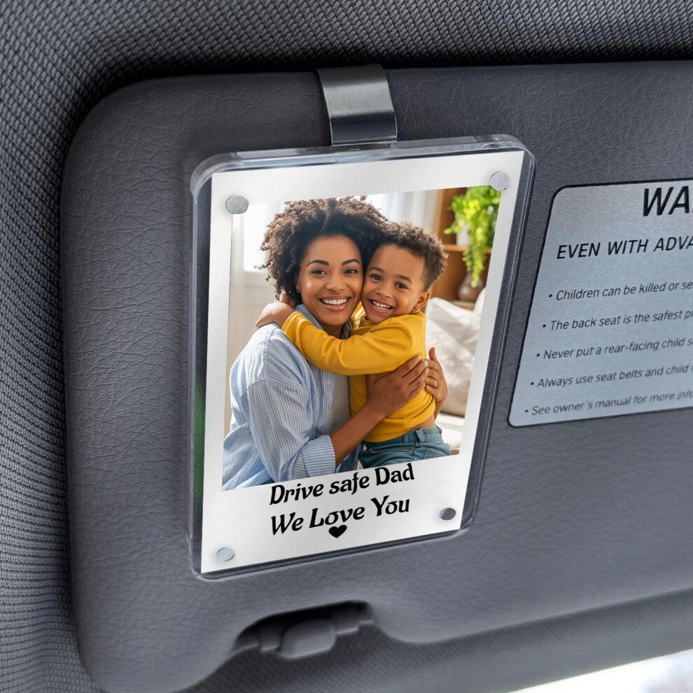 Car Visor Clip With Custom Photo And Text Sentimental Gift For Dad From Son Or Daughter 9169991202051