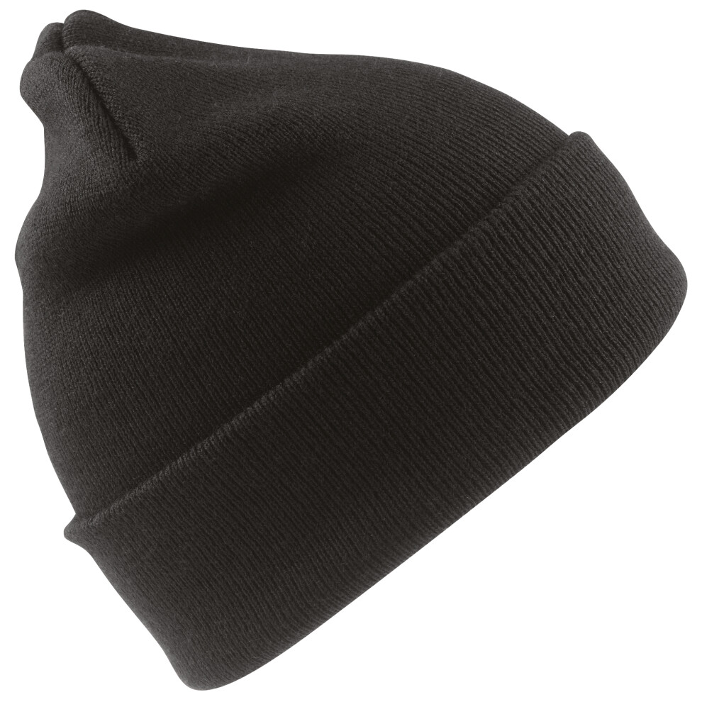 (One Size, Black) Result Junior Unisex Wooly Winter/Ski Thermal Hat