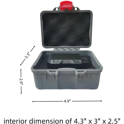 Waterproof Shockproof OBD2 Scanner Case with Custom Foam, Lockable Hard Shell for Automotive Tools Grey 1