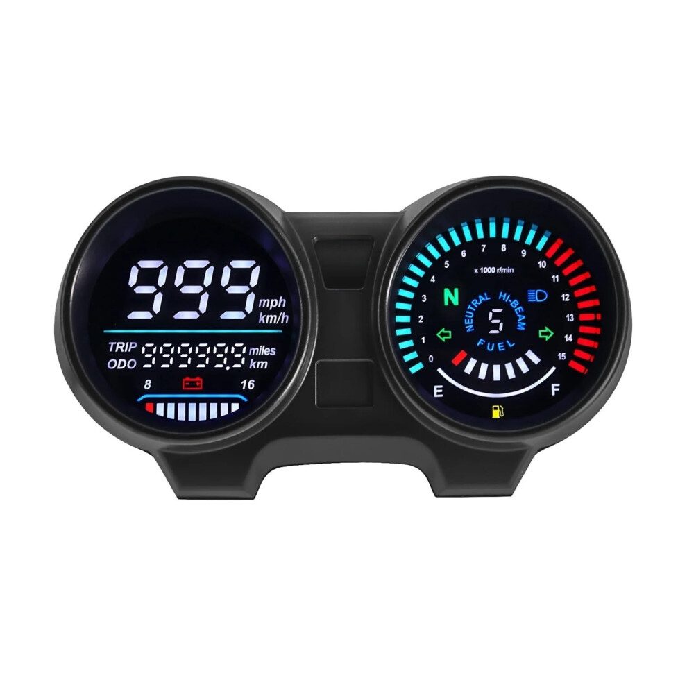 Motorcycle Digital Tachometer Dashboard With Rpm Odometer Fuel Gauge Voltmeter For Titan 150 Cg150 Fan150 9169991202204