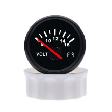 52mm Waterproof Volt Meter 816V Voltage Gauge with Red Backlight for Car Boat Motorcycle