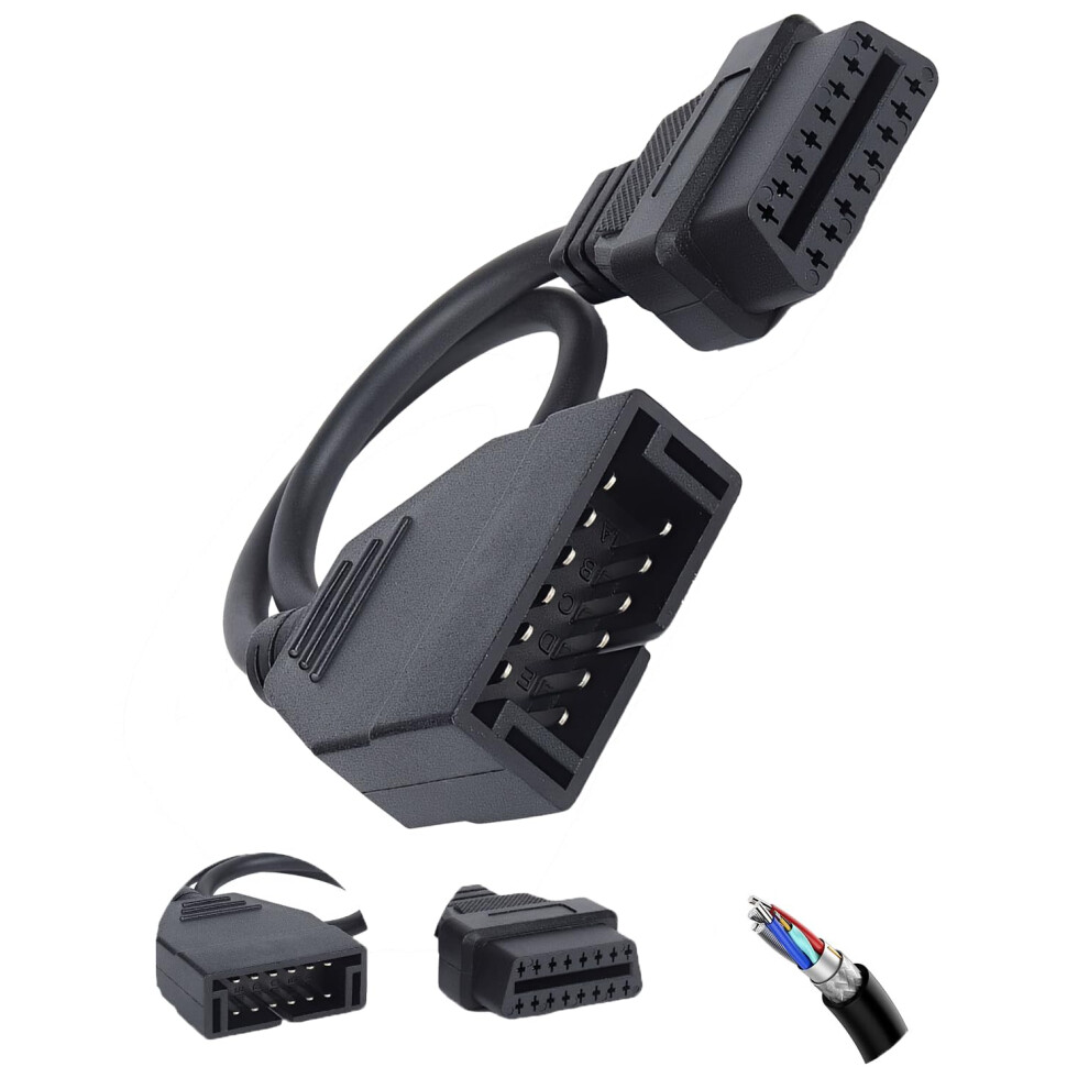 Obd1 To Obd2 Adapter 12 Pin To 16 Pin Diagnostic Cable For Gm Scanner Tools And Accurate Signal 9169991202303