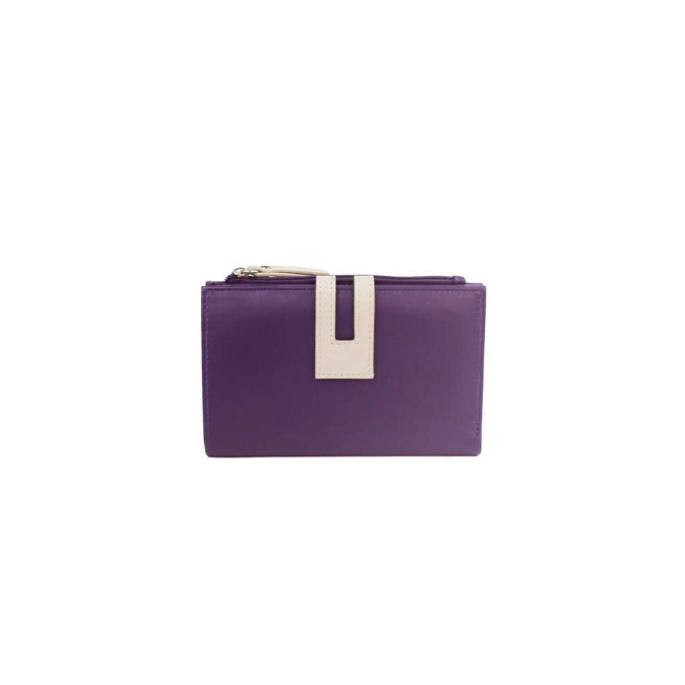Eastern Counties Leather (One Size, /Ivory) Rebecca Contrast Purse Purple