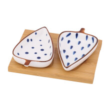 Ceramic Dipping Sauce Dish with Smooth Edges, Small Bowl for Ketchup, Mustard and Condiments