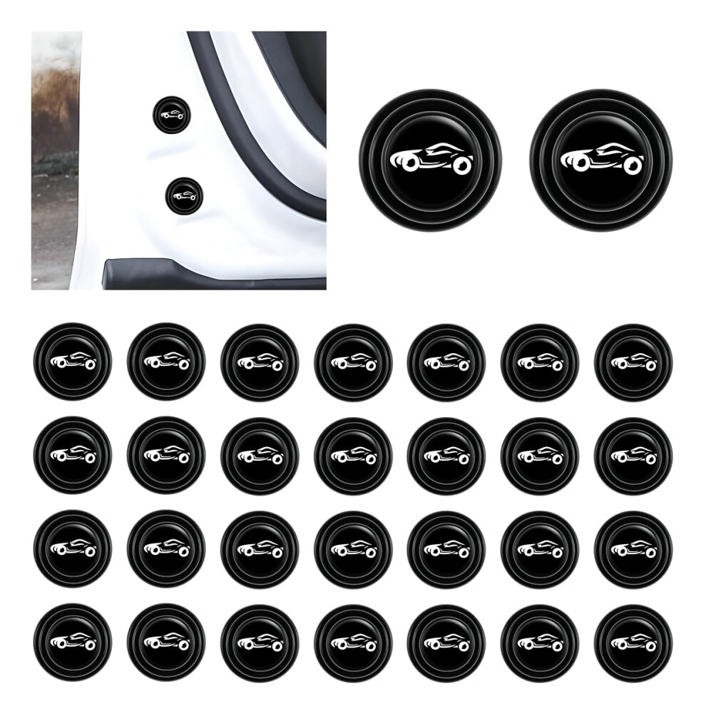 30Pcs Car Door Protector Shock Absorber, Silicone Edge Guard Anticollision Cushion, Noise Reduction 9169991202594