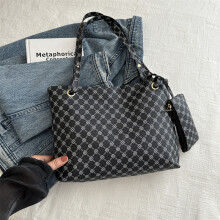 (Black) Versatile Medium Sized Tote Bag For Women With Magnetic Closure And Inside Mobile Pocket