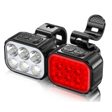 Front & Back Bike Lights IPX65 Waterproof 350LM+150LM 45g