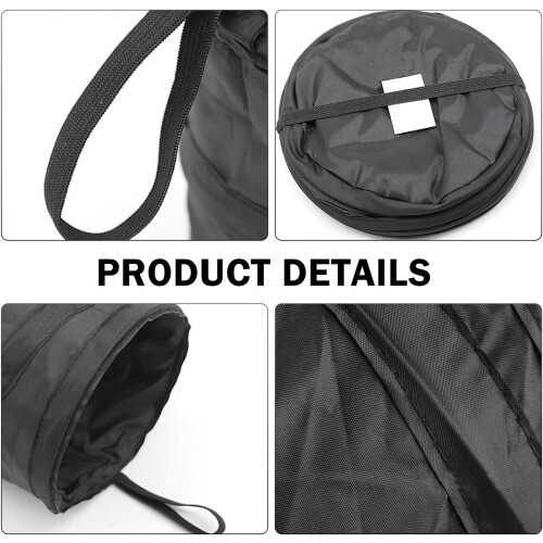 Waterproof Hanging Car Trash Can with Leak Protection, Foldable SpaceSaving Garbage Bag Black 1