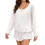 (S, White) Set de pijamale 2 piese. 1