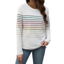 (XL, White) T-shirts à manches décontracté printemps-automne