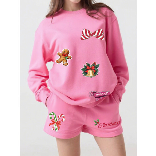 (M, Pink) Completo natalizio donna: e comoda. 2