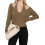 (XL, Brown) Γυναικείο Πλεκτό Πουλόβερ Κρύοι Ώμοι 1