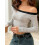 (XL, Black) Pulls courts rayés look décontracté. 6