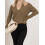 (XL, Brown) Γυναικείο Πλεκτό Πουλόβερ Κρύοι Ώμοι 3