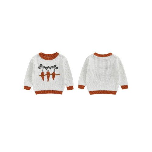 (12-18 Months, White) Πουλόβερ μωρού, μακρύ και αγόρια 1
