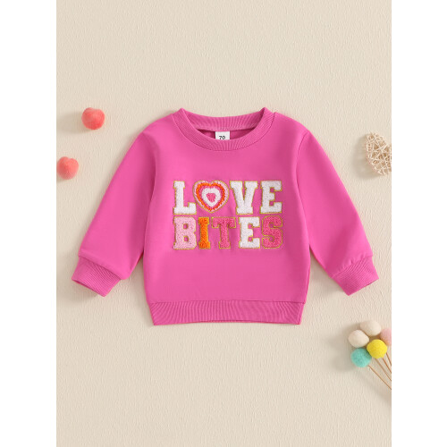 (6-12 Months, Pink) Mädchen-Sweatshirt, langärmelig, Rundhalsausschnitt, bestickter Pullover 2
