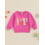 (3-4 Years, Pink) Mädchen-Sweatshirt, langärmelig, Rundhalsausschnitt, bestickter Pullover 3