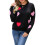 (XL, Black) Γυναικεία Πουλόβερ Καρδιάς, Αγίου Βαλεντίνου 1