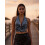 (L, Black) Top donna moda e grunge. 2