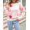 (XL, White) Γυναικεία Πουλόβερ Καρδιάς, Αγίου Βαλεντίνου 4