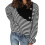 (L, Black) Women's Fall Loose Pullover Stripe Button Decor Long Sleeve Crew Neck Sweatshirt Casual Tops 1