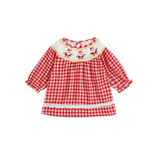 (2-3 Years, Red) Mädchen-Shirts, Weihnachtskleidung, gestreifte lässige Herbsttops
