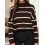 (L, Dark Brown) Γυναικεία Πλεκτά Πουλόβερ Στρογγυλή Λαιμόκοψη 6