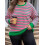 (XL, Pink) Γυναικείο ανοιξιάτικο φούτερ στρογγυλή λαιμόκοψη. 9