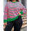 (XL, Pink) Γυναικείο ανοιξιάτικο φούτερ στρογγυλή λαιμόκοψη. 7