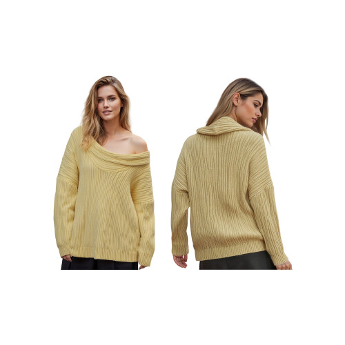(L, Yellow) Γυναικεία πουλόβερ με το φθινόπωρο 1