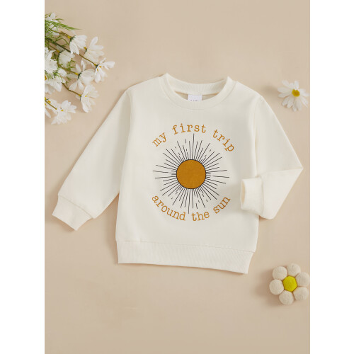 (6-12 Months, Beige) Φθινοπωρινά Φούτερ με Στριφτή Λαιμόκοψη 2