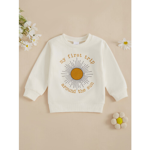 (12-18 Months, Beige) Φθινοπωρινά Φούτερ με Στριφτή Λαιμόκοψη 2