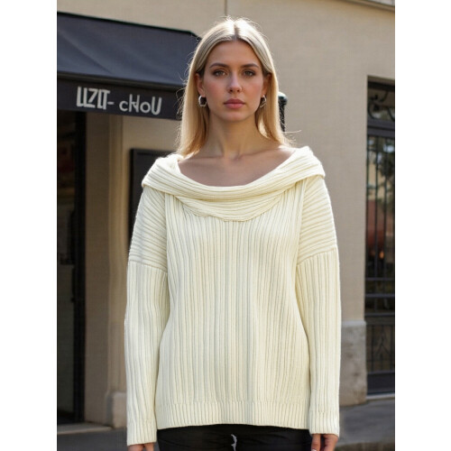 (S, Beige) Γυναικεία πουλόβερ με το φθινόπωρο 2