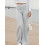 (XL, Light Gray) Γυναικείο φαρδύ παντελόνι, καθημερινή χρήση. 5
