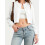 (XL, White) Γυναικείο Μονόχρωμο Πουλόβερ το Φθινόπωρο 4