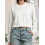 (XL, White) Γυναικείο Μονόχρωμο Πουλόβερ το Φθινόπωρο 7