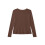 (S, Dark Brown) Womens Long Sleeve Tops Fall Crew Neck Casual Solid Color See Through Pullover Base Layer Shirts 1