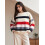 (L, Multi-color) Γυναικείο ριγέ casual χειμώνα, φθινόπωρο 5