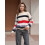 (XL, Multi-color) Γυναικείο ριγέ casual χειμώνα, φθινόπωρο 5