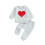 (18-24 Months, Gray) Set de 2 de inimă. 1