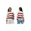 (XL, Multi-color) Γυναικείο ριγέ casual χειμώνα, φθινόπωρο 2