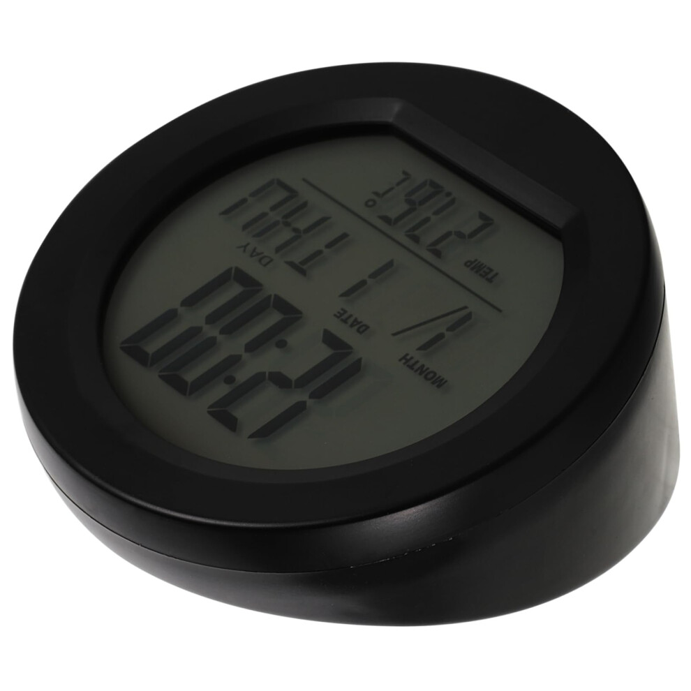 Solar Car Clock With Temperature And Date Display, Solar Powered Metal Dashboard Clock For Trucks 9169991202907
