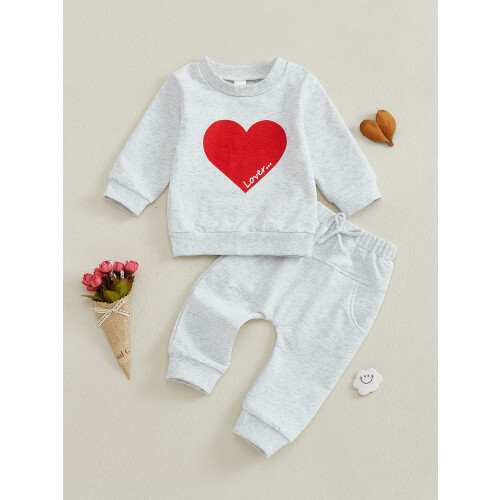 (2-3 Years, Gray) Set de 2 de inimă. 2
